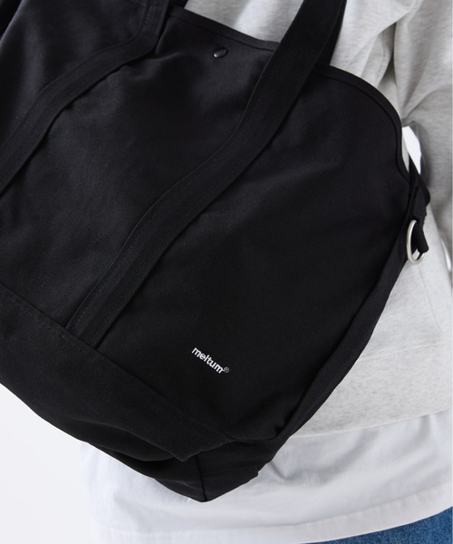 meltum(メルタム)の「2WAY CANVAS TOTE(トートバッグ・メンズ・ブラック/ナチュラル・FREE)」の15枚目の写真