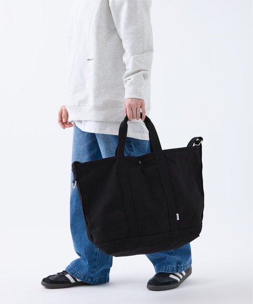 meltum（メルタム）の「2WAY CANVAS TOTE（トートバッグ・メンズ・ブラック/ナチュラル・FREE）」の16枚目の写真