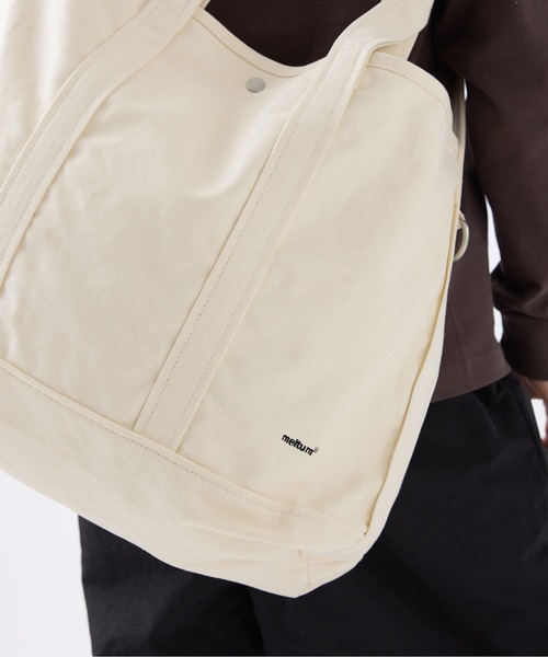 meltum(メルタム)の「2WAY CANVAS TOTE(トートバッグ・メンズ・ブラック/ナチュラル・FREE)」の8枚目の写真