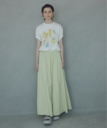 eco 撥水ギャザーフレアスカート