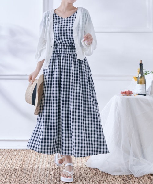 kirakiraShop(キラキラショップ)の「前後 2way ボタン ブラウジング ワンピース(ワンピース・レディース・ブルー系その他/ブラウン系その他・M)」の21枚目の写真