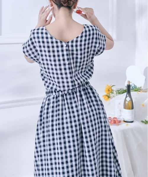 kirakiraShop(キラキラショップ)の「前後 2way ボタン ブラウジング ワンピース(ワンピース・レディース・ブルー系その他/ブラウン系その他・M)」の20枚目の写真