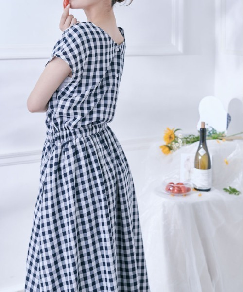 kirakiraShop(キラキラショップ)の「前後 2way ボタン ブラウジング ワンピース(ワンピース・レディース・ブルー系その他/ブラウン系その他・M)」の19枚目の写真