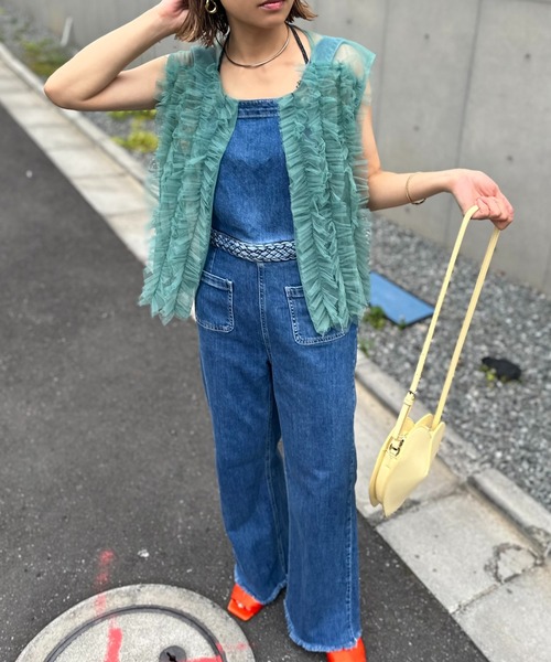 GO TO HOLLYWOOD フリル付きボアベスト GOTOHOLLYWOOD シープボア フリル ベスト s - koguma online