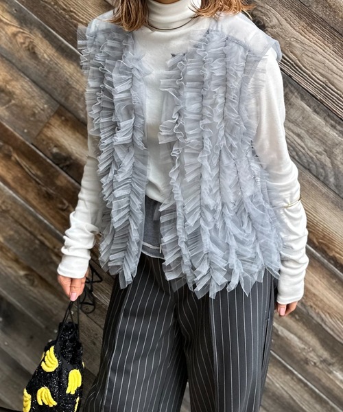 roughlow フリルベスト FREAK'S STORE｜別注 フリルベスト スカートセット 24AW