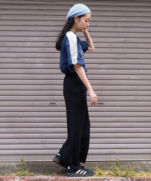 FREAK'S STORE（フリークスストア）の「ストライプレーススカート（スカート・レディース・オフホワイト/ブラック/ブルー・ﾌﾘ-）」の10枚目の写真
