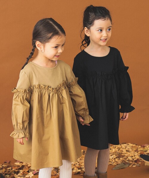 B:MING by BEAMS（ビーミングバイビームス）の「切替 フリルワンピース（90～140cm）（ワンピース・キッズ・ベージュ/ブラック/ブルー系その他2・90/100/110/120/130/140）」の15枚目の写真
