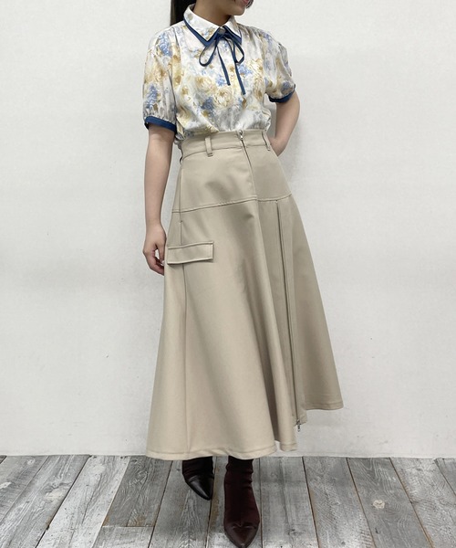 NICOLE CLUB（ニコル クラブ）の「ダブル衿柄ブラウス（シャツ