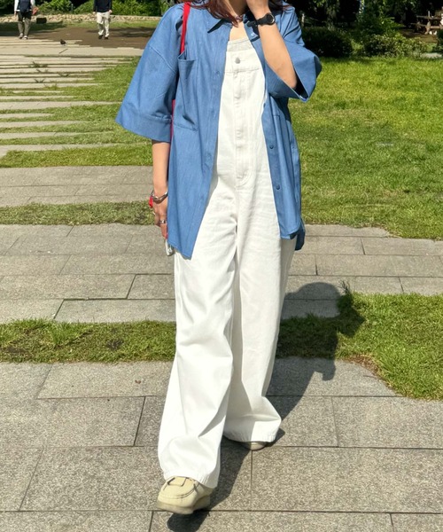 archives（アルシーヴ）の「＜ＬＩＭＩＴＥＤ＞Ｓｕｓｐｅｎｄｅｒ　Ｄｅｎｉｍ（サロペット/オーバーオール・レディース・オフホワイト/ネイビー/ブラック・MEDIUM）」の2枚目の写真