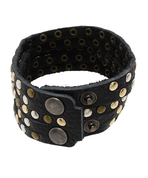 WEGO（ウィゴー）の「WEGO/ラウンドスタッズ5連ブレスレット（ブレスレット・メンズ・ブラウン/ブラック・FREE）」の3枚目の写真