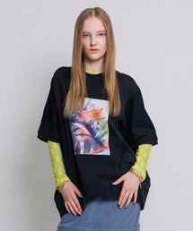 AULA AILA | リーフプリントTシャツ(Tシャツ/カットソー)