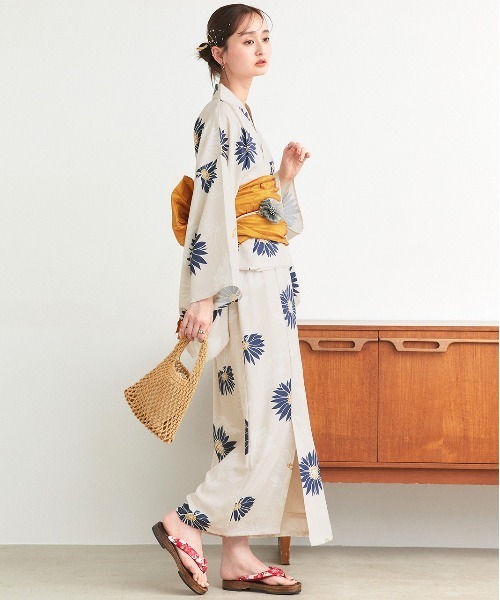 【試着のみ】ad thie 浴衣 セパレート3点セット ad thie 浴衣 アソート柄 セパレート浴衣3点セット ワンピース