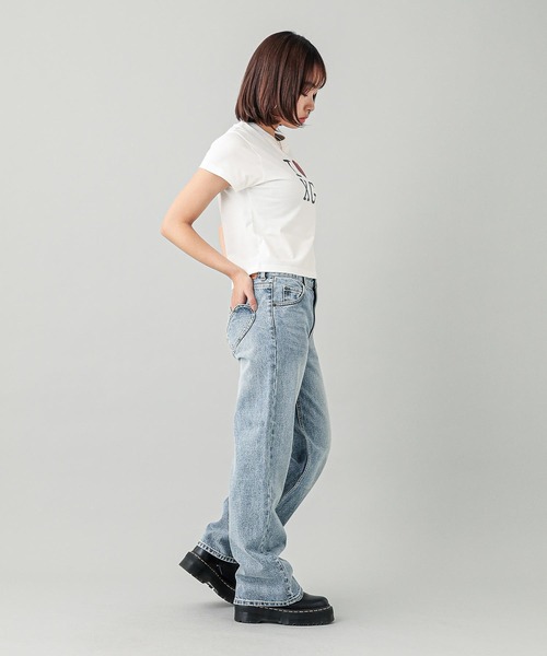 X-girl(エックスガール)の「I LOVE XG LOGO S/S BABY TEE(Tシャツ/カットソー・レディース・ブラック/ホワイト・S/M)」の10枚目の写真