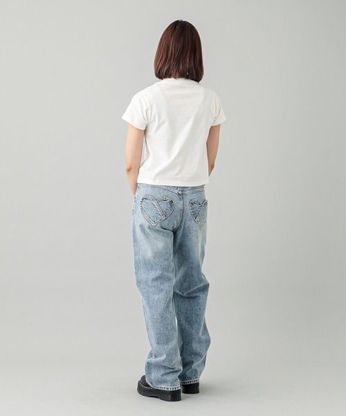 X-girl(エックスガール)の「I LOVE XG LOGO S/S BABY TEE(Tシャツ/カットソー・レディース・ブラック/ホワイト・S/M)」の11枚目の写真