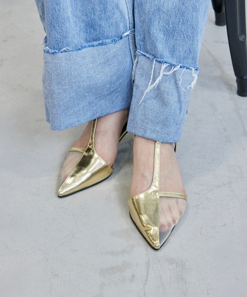 Futier land（フューティアランド）の「アシンメトリーTストラップサンダル（サンダル・レディース・ブラック/ゴールド/シルバー・36/37/40/38/39）」の21枚目の写真