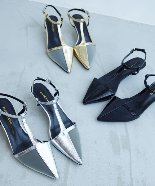 Futier land（フューティアランド）の「アシンメトリーTストラップサンダル（サンダル・レディース・ブラック/ゴールド/シルバー・36/37/40/38/39）」の8枚目の写真