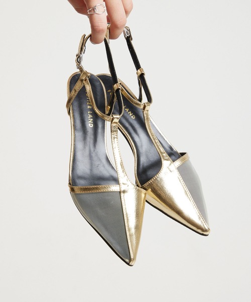 Futier land（フューティアランド）の「アシンメトリーTストラップサンダル（サンダル・レディース・ブラック/ゴールド/シルバー・36/37/40/38/39）」の11枚目の写真