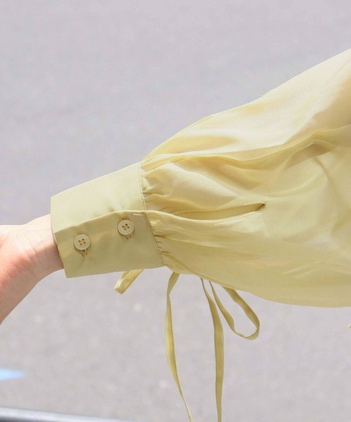 tiptop（ティップトップ）の「袖リボンシアーシャツ（シャツ/ブラウス・レディース・オフホワイト/ピンク/ブルー/イエロー・FREE）」の22枚目の写真