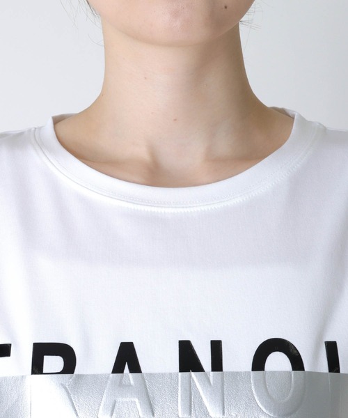 Jines（ジネス）の「TRANOIプリント Tシャツ（Tシャツ/カットソー・レディース・ホワイト/ブラック/ホワイト系その他/ブラック系その他・38）」の11枚目の写真