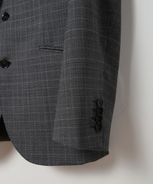 MEN'S BIGI（メンズビギ）の「ウールメランジグレンチェックスーツ＜セットアップ＞（スーツセット・メンズ・ネイビー/グレー・01/02/03/04）」の14枚目の写真