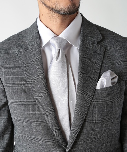 MEN'S BIGI（メンズビギ）の「ウールメランジグレンチェックスーツ＜セットアップ＞（スーツセット・メンズ・ネイビー/グレー・01/02/03/04）」の3枚目の写真