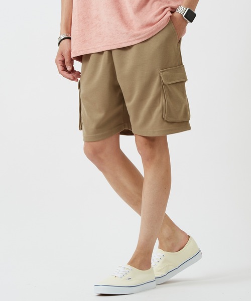 improves（インプローブス）の「ダンボール素材 ショート カーゴパンツ（カーゴパンツ・メンズ・ブラック系/チャコール/ベージュ/グレイッシュベージュ/杢グレー/ブラック/イエロー/オレンジ/エメラルド/ブルー・X-LARGE/LARGE/MEDIUM）」の5枚目の写真