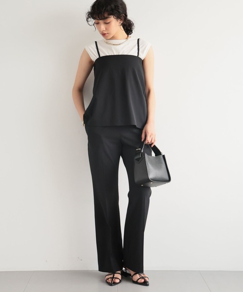 BARNYARDSTORM（バンヤードストーム）の「BARNYARDSTORM / ビスチェレイヤードパンツセット（セットアップ・レディース・ブラック/モカ・0/1）」の2枚目の写真