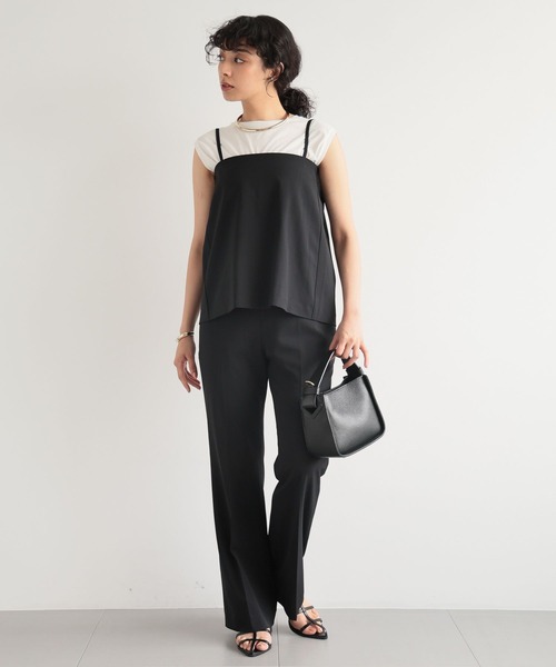 BARNYARDSTORM（バンヤードストーム）の「BARNYARDSTORM / ビスチェレイヤードパンツセット（セットアップ・レディース・ブラック/モカ・0/1）」の9枚目の写真