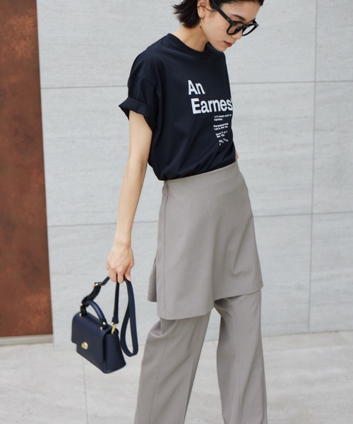 BARNYARDSTORM（バンヤードストーム）の「BARNYARDSTORM / ビスチェレイヤードパンツセット（セットアップ・レディース・ブラック/モカ・0/1）」の11枚目の写真