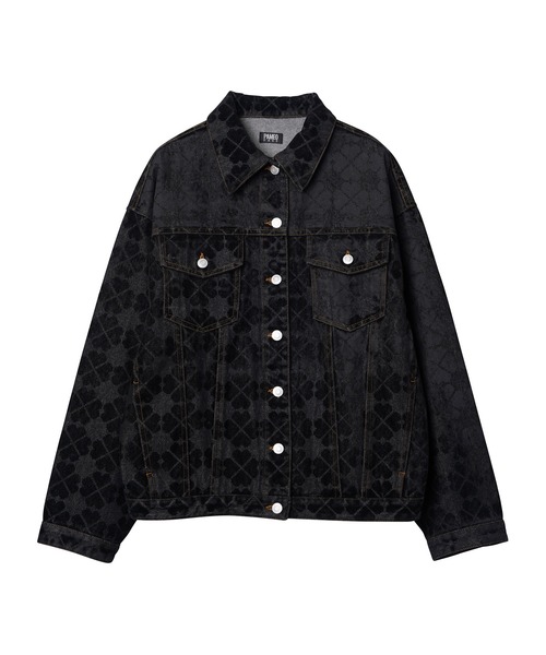 PAMEO POSE(パメオポーズ)の「Pixel Clover Denim Jacket(デニムジャケット・レディース・ブラック/スカイブルー・FREE)」の16枚目の写真