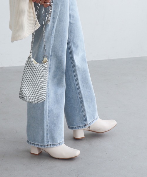 EVOL（イーボル）の「【EVOL】ソフトスクエアショートブーツ IX5473（ブーツ・レディース・ブラック/アイボリー/ブラック系その他/シルバー/モカ・LL/S/L/M）」の11枚目の写真