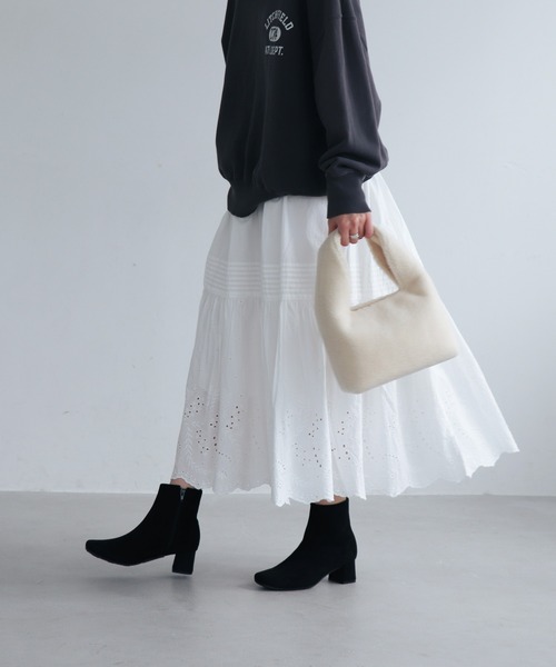 EVOL（イーボル）の「【EVOL】ソフトスクエアショートブーツ IX5473（ブーツ・レディース・ブラック/アイボリー/ブラック系その他/シルバー/モカ・LL/S/L/M）」の17枚目の写真