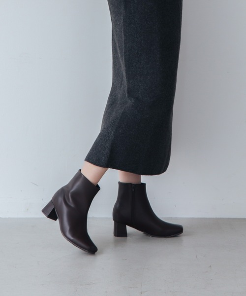 EVOL（イーボル）の「【EVOL】ソフトスクエアショートブーツ IX5473（ブーツ・レディース・ブラック/アイボリー/ブラック系その他/シルバー/モカ・LL/S/L/M）」の19枚目の写真