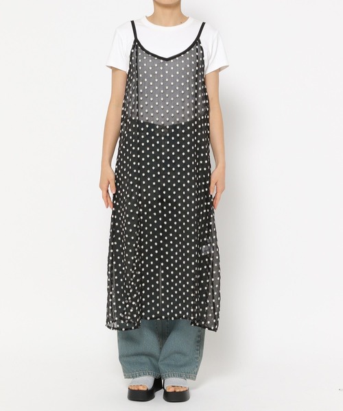 LOWRYS FARM（ローリーズファーム）の「ガラシアーキャミワンピ 131998（ワンピース・レディース・ホワイト/ブラック/ブラック系その他・FREE）」の21枚目の写真