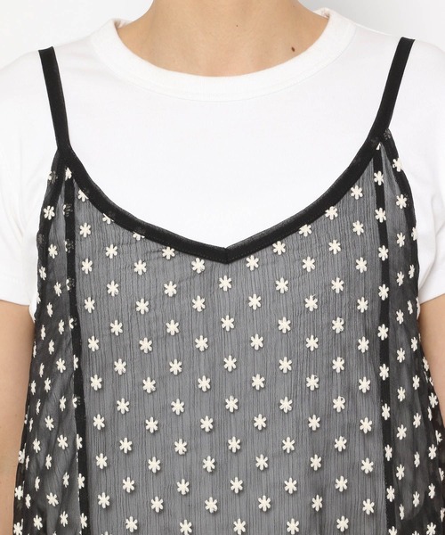 LOWRYS FARM（ローリーズファーム）の「ガラシアーキャミワンピ 131998（ワンピース・レディース・ホワイト/ブラック/ブラック系その他・FREE）」の18枚目の写真