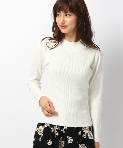 Heather（ヘザー）の「ボトルネックインナー　705044（ニット/セーター・レディース・レッド/ブラック/オフホワイト/ホワイト×ブラック/ホワイト・FREE）」の2枚目の写真