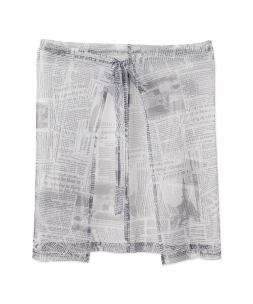dispark(ディスパーク)の「DISPARK/ニュースペーパーラップスカート(スカート・レディース・ホワイト・FREE)」の11枚目の写真
