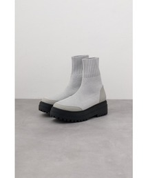 AZUL by moussy（アズールバイマウジー）の「ラメトラックソールソックスブーツ（ブーツ・レディース）」