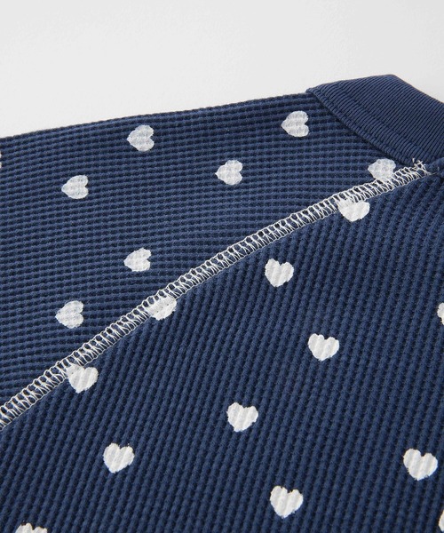 MILKFED.（ミルクフェド）の「HEART WAFFLE TOP（Tシャツ/カットソー・レディース・ネイビー/ブラウン/オフホワイト・ONE SIZE）」の10枚目の写真