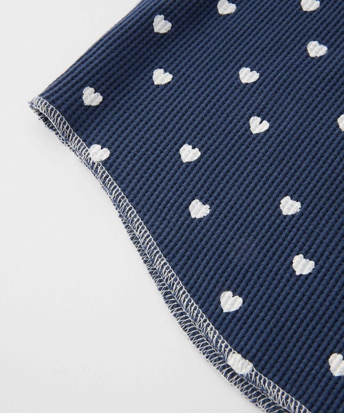 MILKFED.（ミルクフェド）の「HEART WAFFLE TOP（Tシャツ/カットソー・レディース・ネイビー/ブラウン/オフホワイト・ONE SIZE）」の14枚目の写真