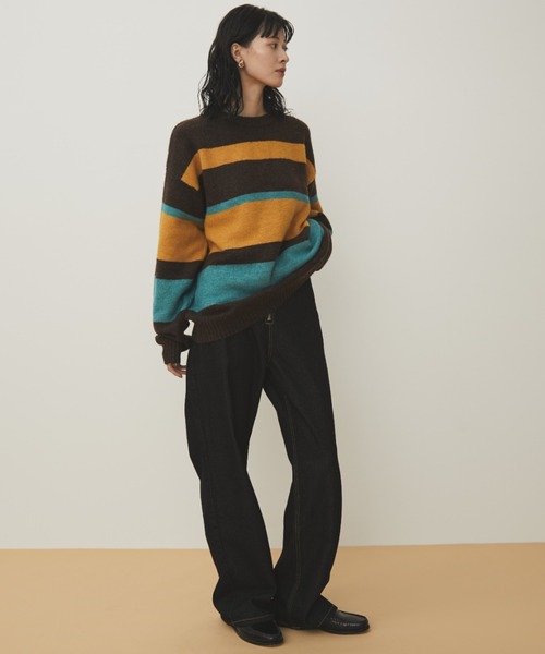 MERLOT(メルロー)の「マルチボーダールーズニット(ニット/セーター・レディース・その他1/その他2/その他3・FREE)」の9枚目の写真