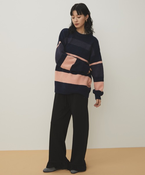 MERLOT(メルロー)の「マルチボーダールーズニット(ニット/セーター・レディース・その他1/その他2/その他3・FREE)」の16枚目の写真