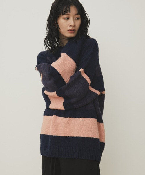 MERLOT(メルロー)の「マルチボーダールーズニット(ニット/セーター・レディース・その他1/その他2/その他3・FREE)」の14枚目の写真