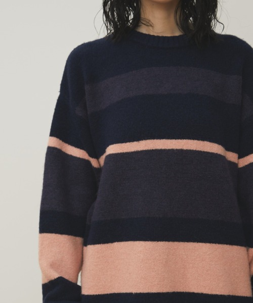 MERLOT(メルロー)の「マルチボーダールーズニット(ニット/セーター・レディース・その他1/その他2/その他3・FREE)」の4枚目の写真