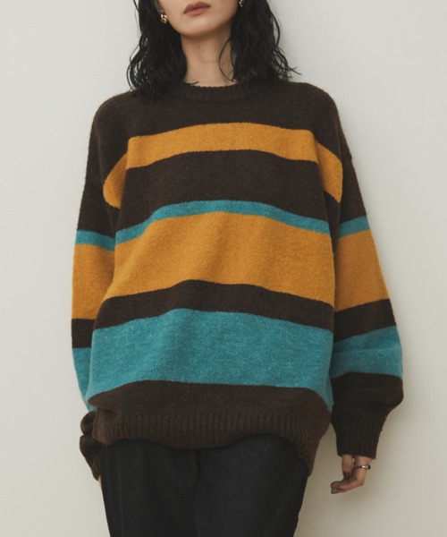 MERLOT(メルロー)の「マルチボーダールーズニット(ニット/セーター・レディース・その他1/その他2/その他3・FREE)」の18枚目の写真