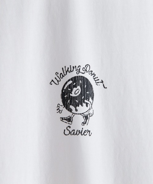 SAVIER(サビアー)の「【SAVIER/サビアー】WALKING DONUTSコラボ ルーズフィットTシャツ(Tシャツ/カットソー・メンズ・ネイビー/ブラック/オフホワイト・MEDIUM/LARGE)」の7枚目の写真