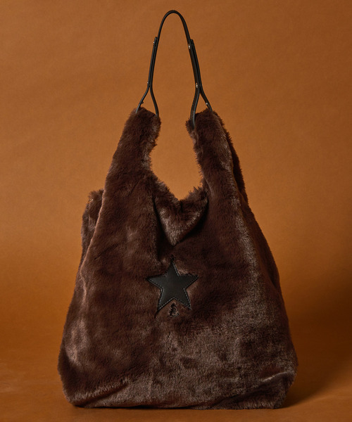 CONVERSE TOKYO(コンバーストウキョウ)の「2WAY ECO-FUR SHOPPING TOTEBAG(トートバッグ・レディース・サックスブルー/チャコールグレー/ベージュ/ブラウン/ピンク・FREE)」の3枚目の写真