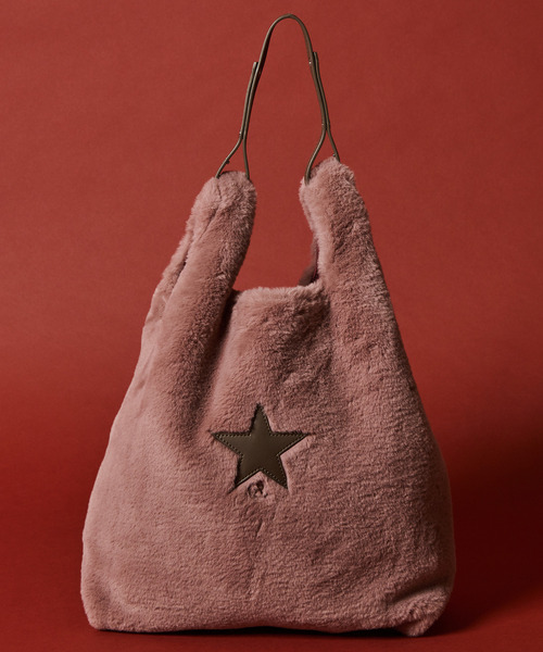 CONVERSE TOKYO(コンバーストウキョウ)の「2WAY ECO-FUR SHOPPING TOTEBAG(トートバッグ・レディース・サックスブルー/チャコールグレー/ベージュ/ブラウン/ピンク・FREE)」の5枚目の写真