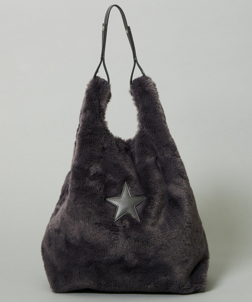 CONVERSE TOKYO(コンバーストウキョウ)の「2WAY ECO-FUR SHOPPING TOTEBAG(トートバッグ・レディース・サックスブルー/チャコールグレー/ベージュ/ブラウン/ピンク・FREE)」の2枚目の写真