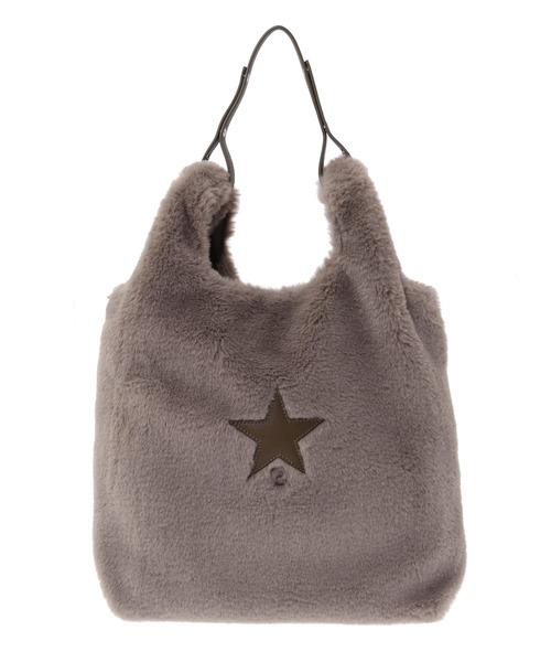 CONVERSE TOKYO(コンバーストウキョウ)の「2WAY ECO-FUR SHOPPING TOTEBAG(トートバッグ・レディース・サックスブルー/チャコールグレー/ベージュ/ブラウン/ピンク・FREE)」の9枚目の写真
